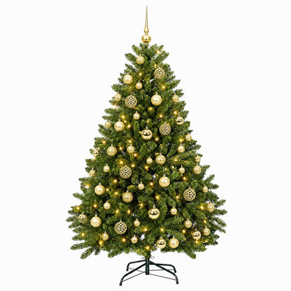 Artificial Christmas Tree Light Green with Bauble 120 cm