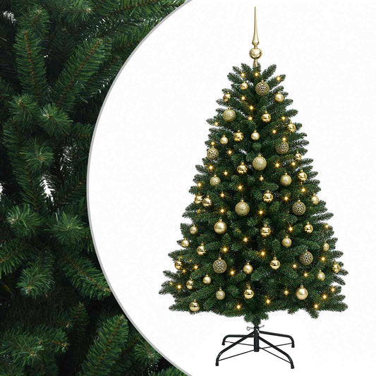 Artificial Christmas Tree Mid-green with Ornament 120 cm