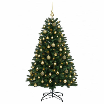 Artificial Christmas Tree Mid-green with Ornament 120 cm