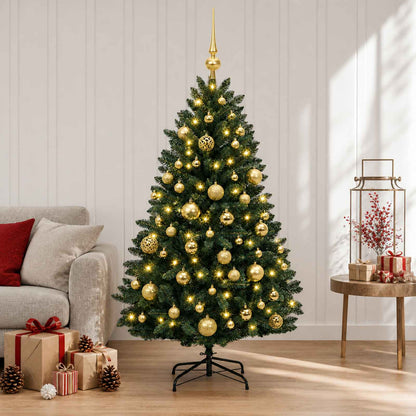 Dark Green Artificial Christmas Tree with Bauble 150 cm
