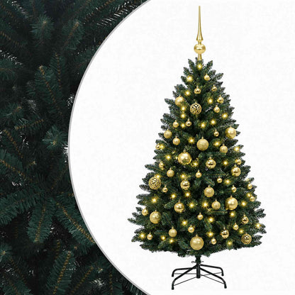 Dark Green Artificial Christmas Tree with Bauble 150 cm
