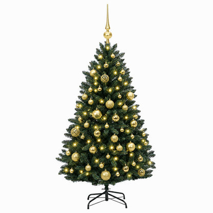 Dark Green Artificial Christmas Tree with Bauble 150 cm