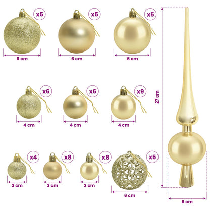 Artificial Christmas Tree with Bauble 120 cm 150 LEDs