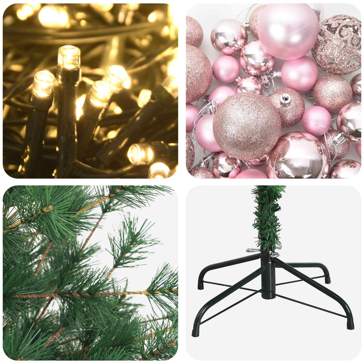 Artificial Christmas Tree with Bauble 150 cm 150 LEDs
