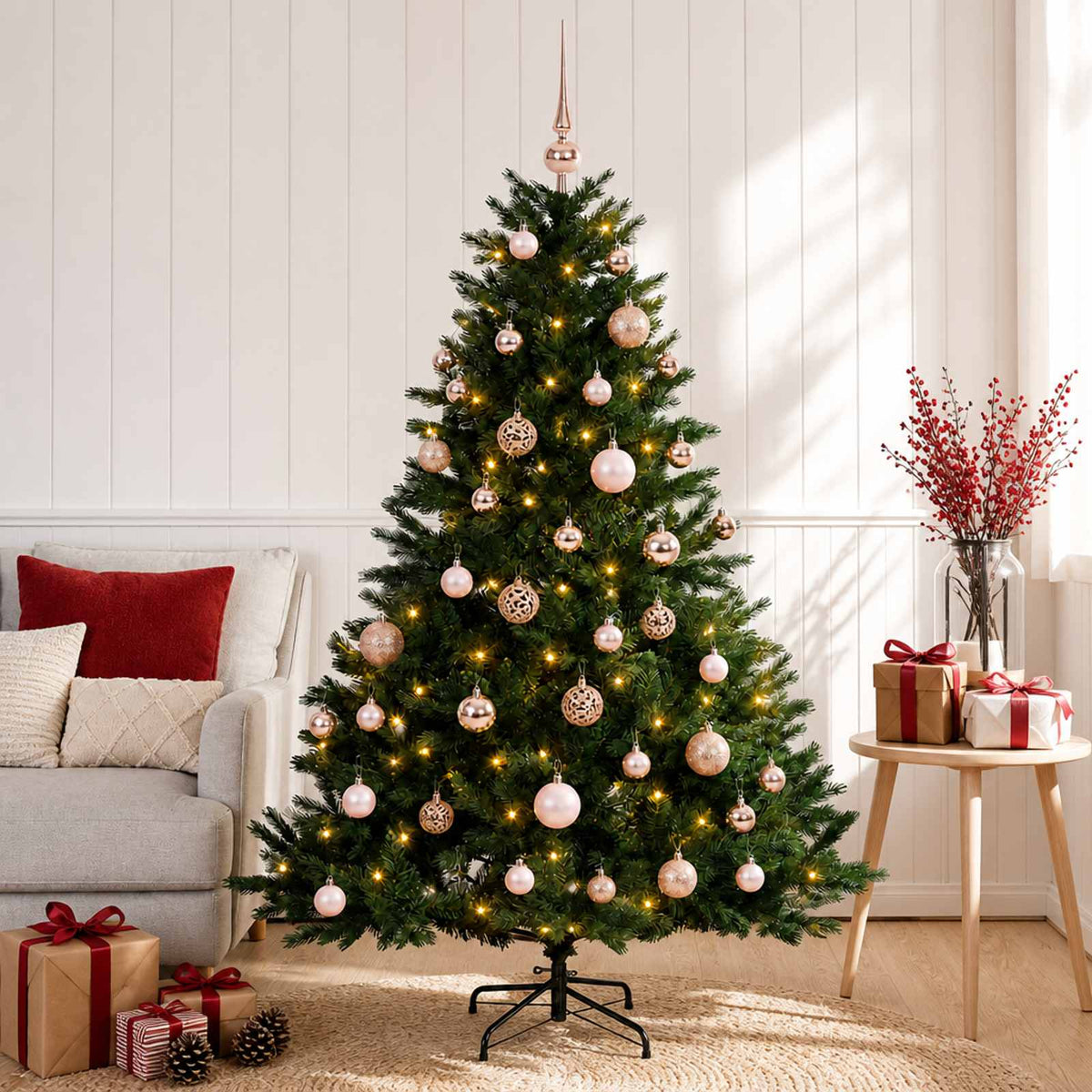 Artificial Christmas Tree with Bauble 120 cm 150 LEDs