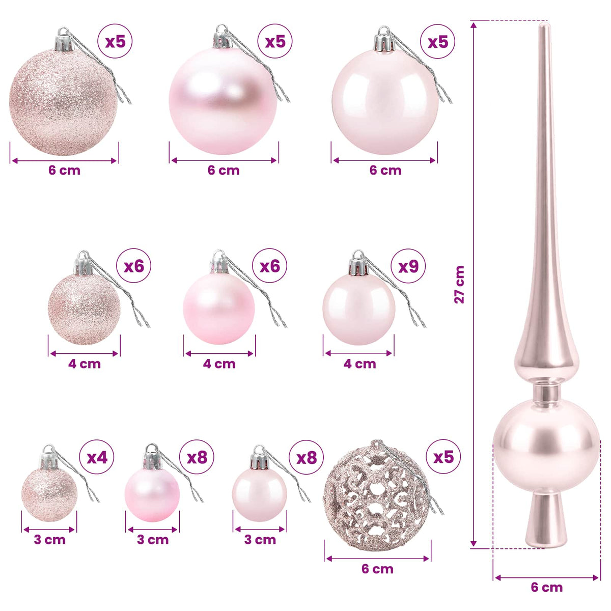 Artificial Christmas Tree with Bauble 120 cm 150 LEDs
