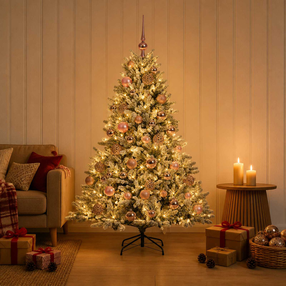 Artificial Christmas Tree with Bauble 150 cm 150 LEDs