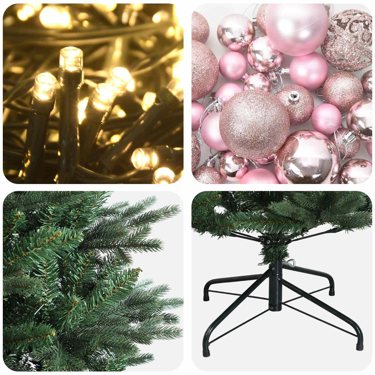 Artificial Christmas Tree with Bauble 150 cm 150 LEDs