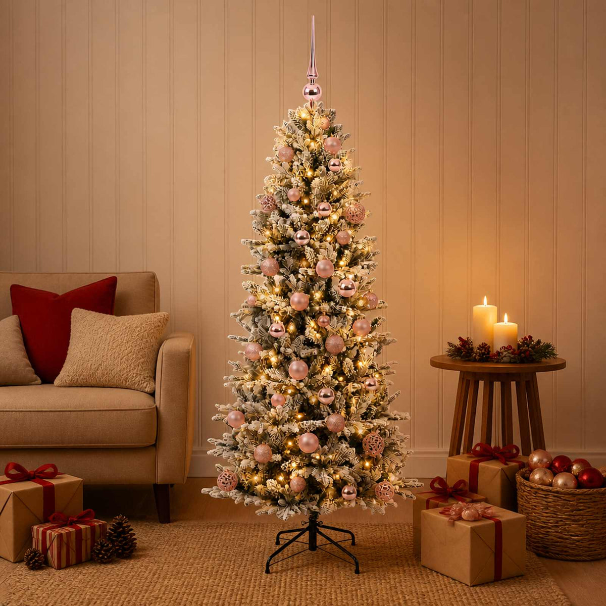 Artificial Christmas Tree with Bauble 150 cm 150 LEDs