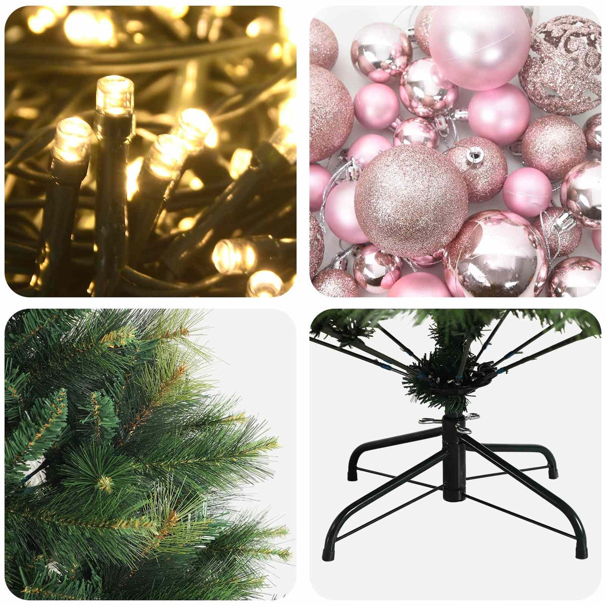 Artificial Christmas Tree with Bauble 120 cm 150 LEDs