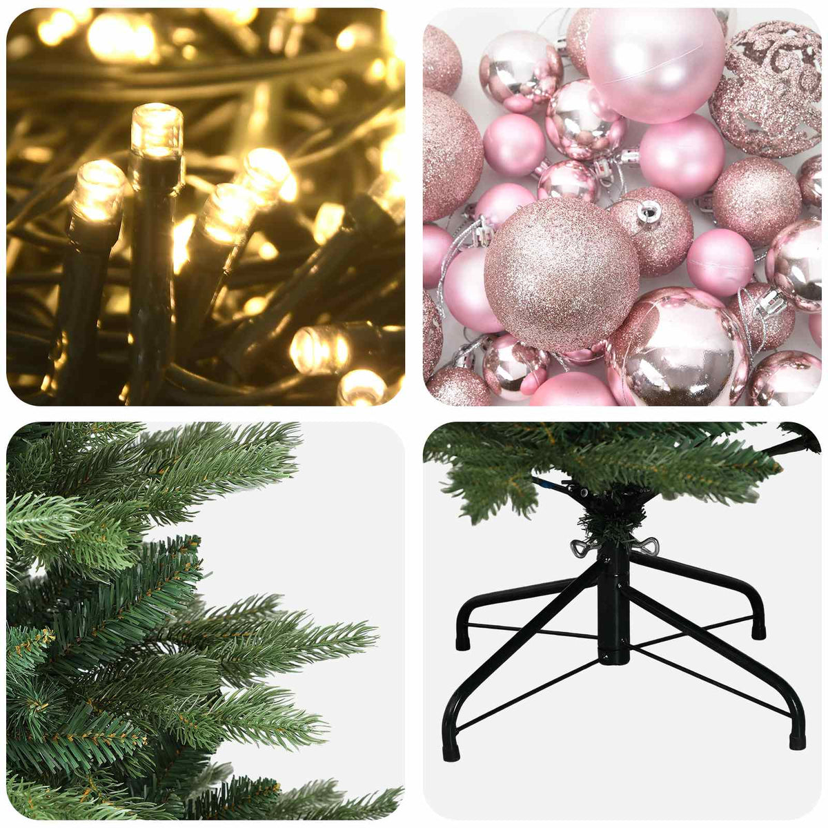 Artificial Christmas Tree with Bauble 150 cm 150 LEDs