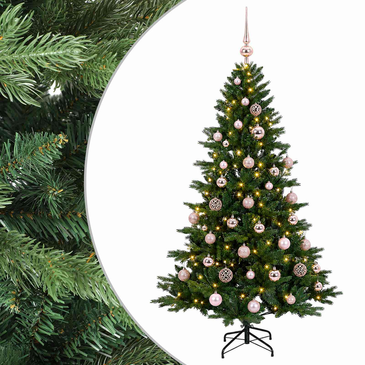 Artificial Christmas Tree with Bauble 150 cm 150 LEDs