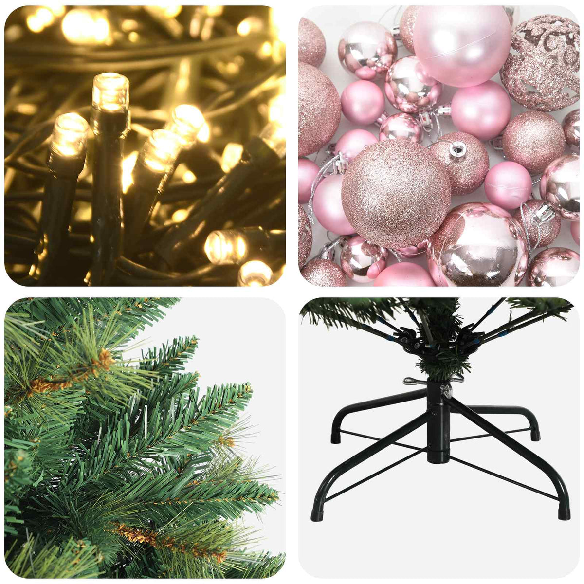 Artificial Christmas Tree with Bauble 150 cm 150 LEDs