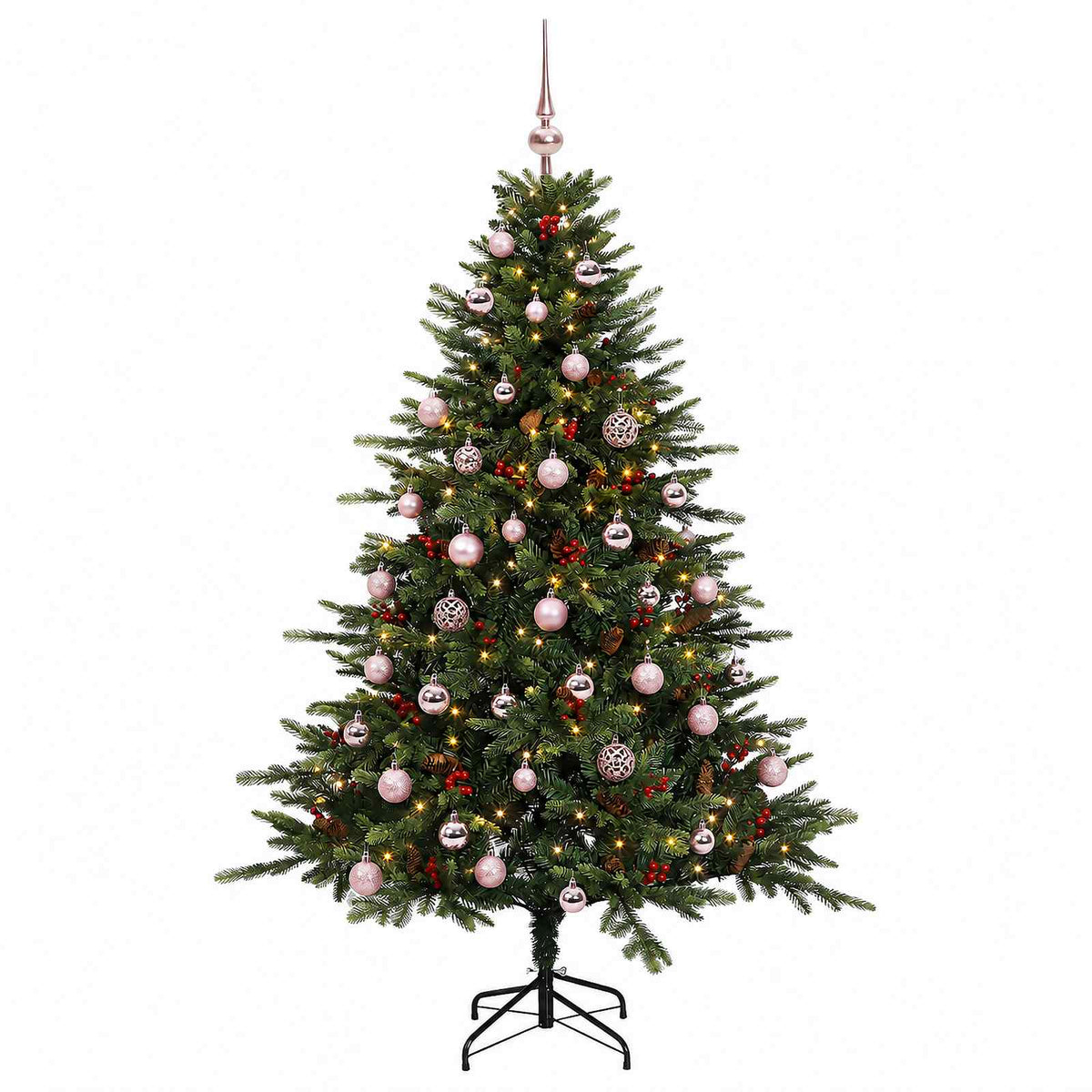 Artificial Christmas Tree with Bauble 150 cm 150 LEDs