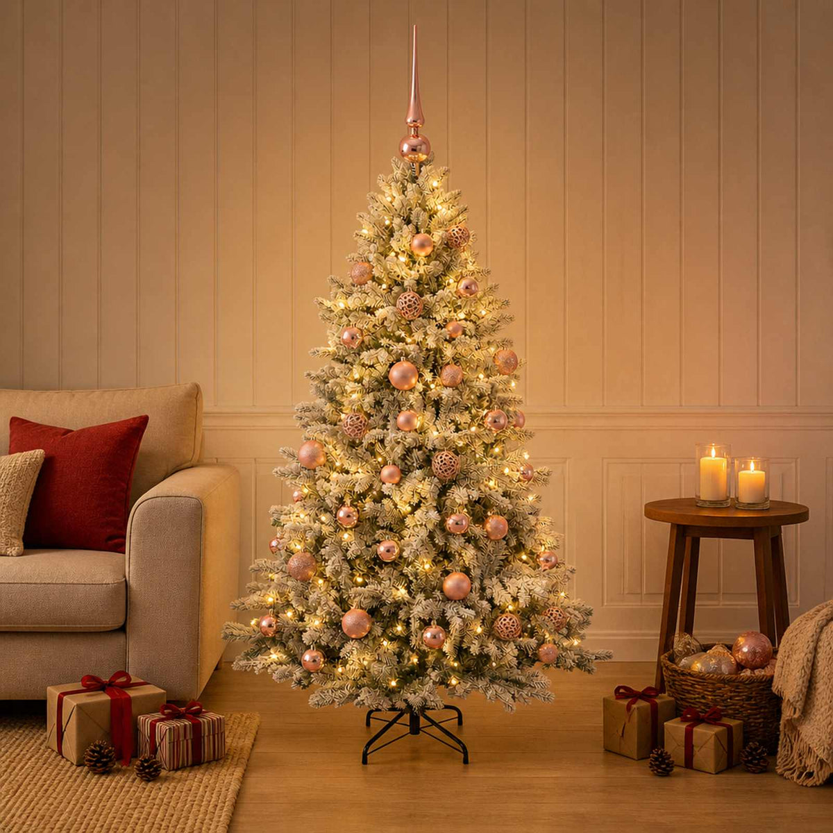 Artificial Christmas Tree with Bauble 150 cm 150 LEDs