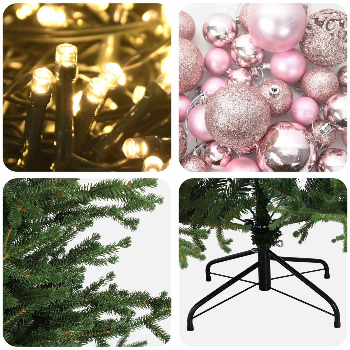 Artificial Christmas Tree with Bauble 120 cm 150 LEDs