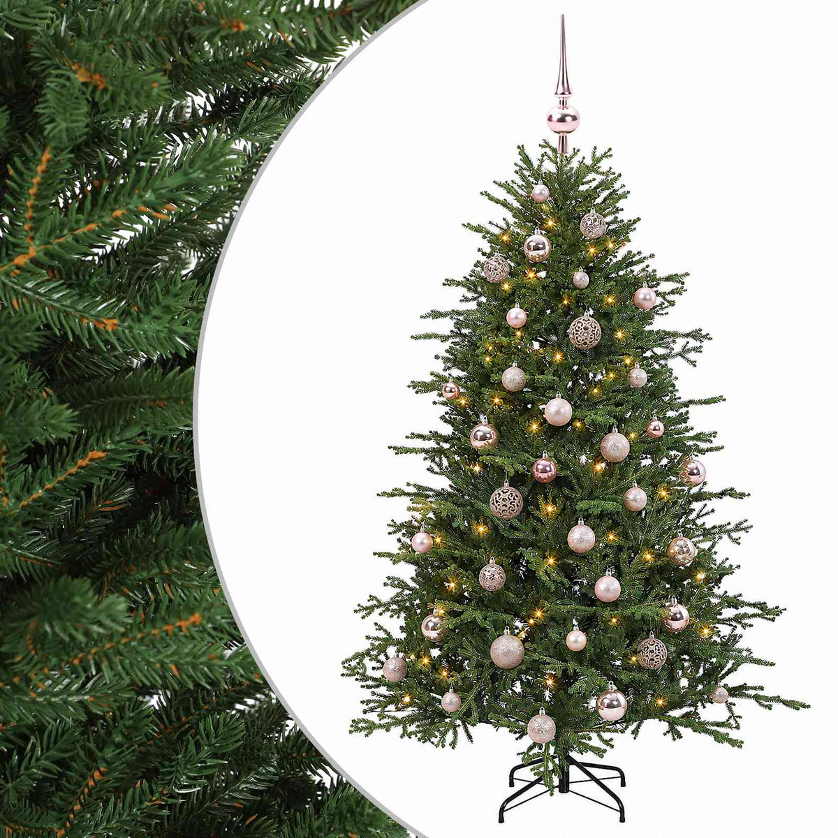 Artificial Christmas Tree with Bauble 150 cm 150 LEDs