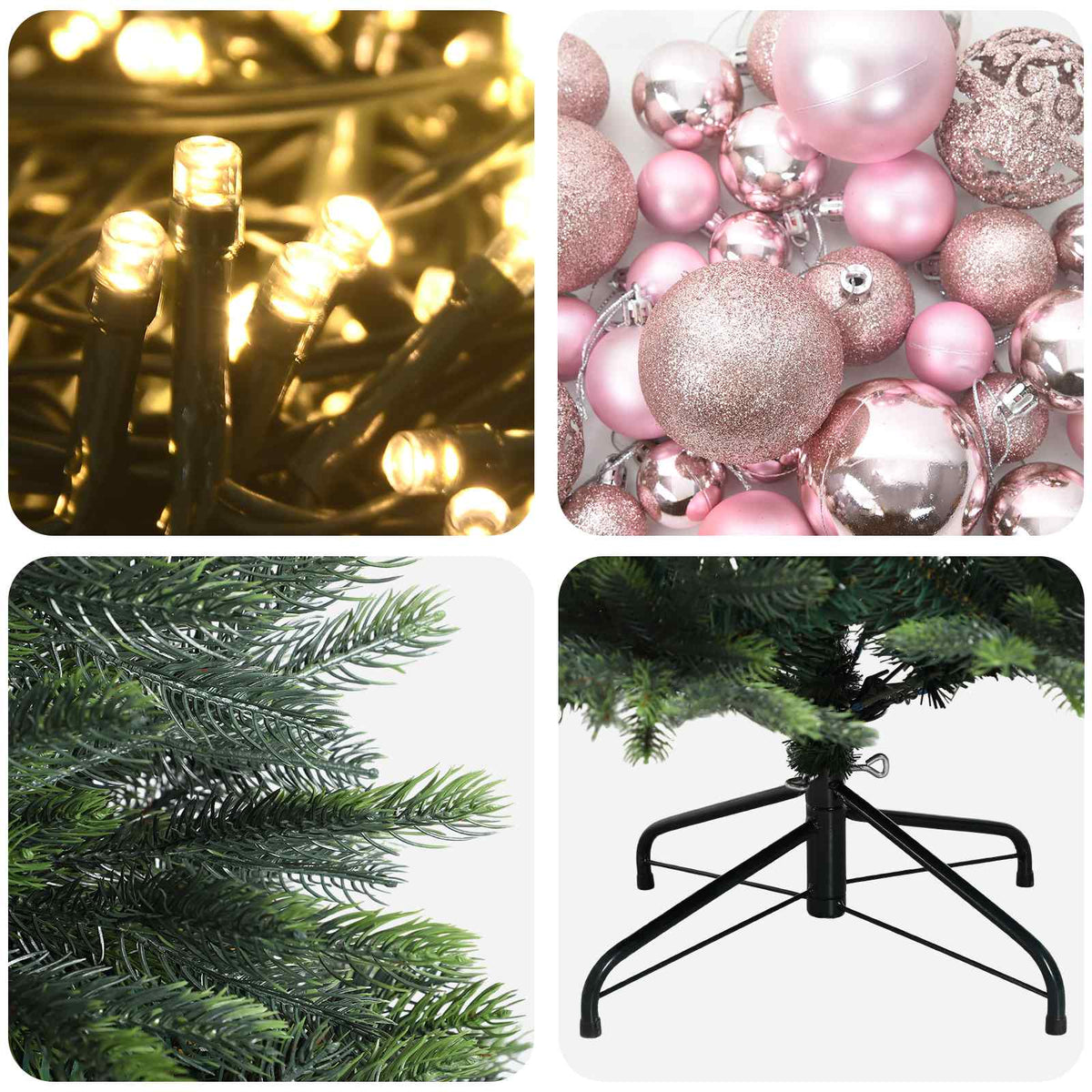 Artificial Christmas Tree with Bauble 120 cm 150 LEDs