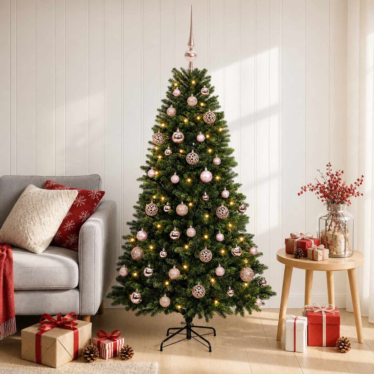 Artificial Christmas Tree with Bauble 120 cm 150 LEDs
