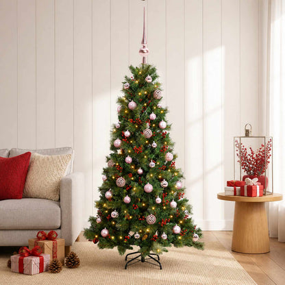 Artificial Christmas Tree with Bauble 150 cm 150 LEDs