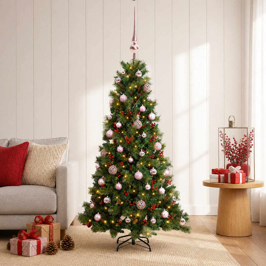 Artificial Christmas Tree with Bauble 150 cm 150 LEDs