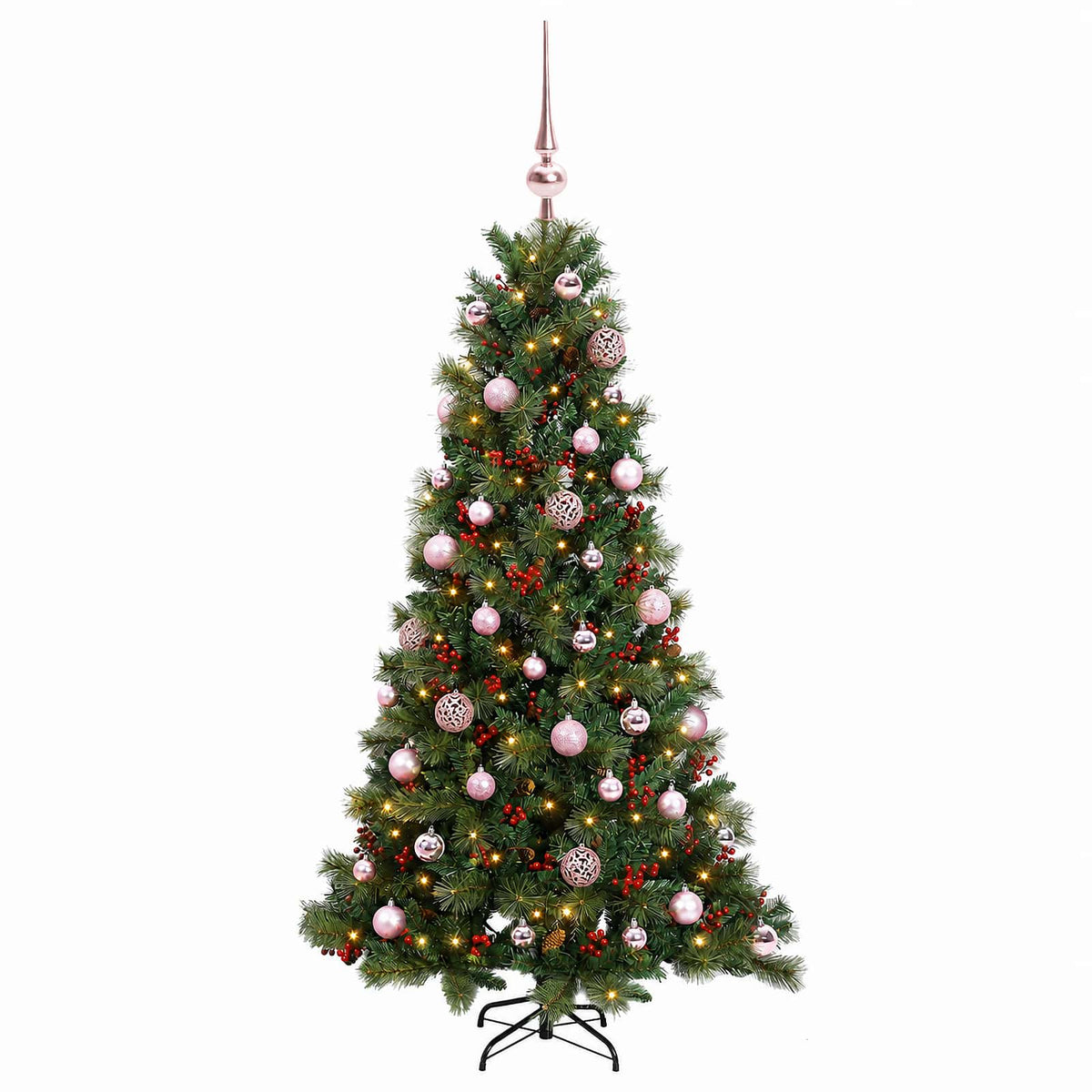 Artificial Christmas Tree with Bauble 150 cm 150 LEDs