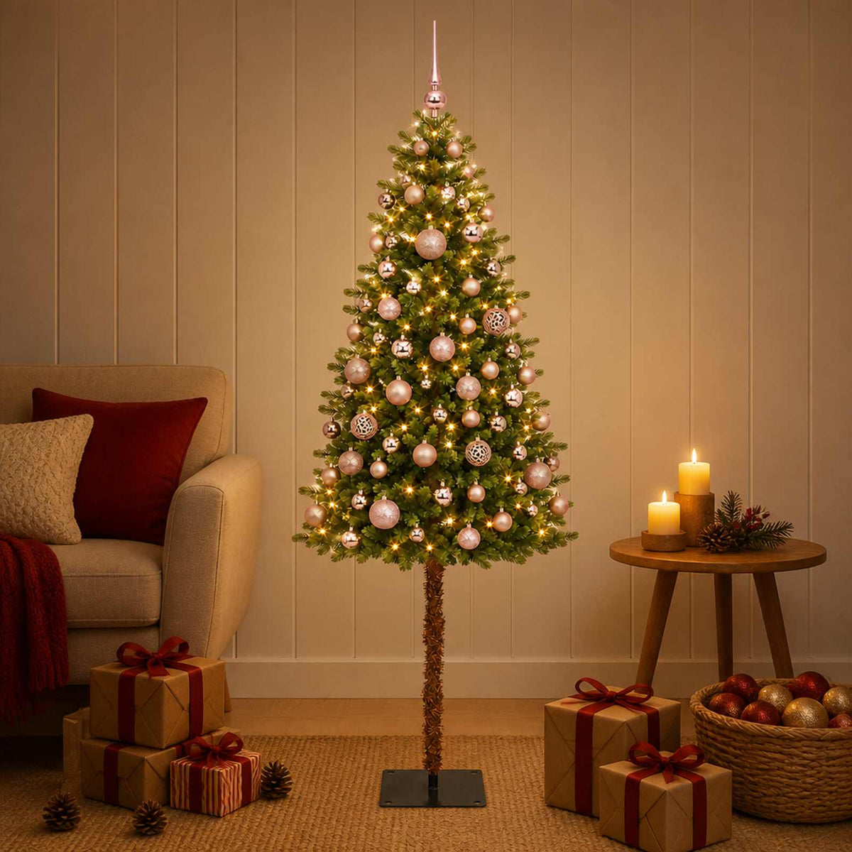 Artificial Christmas Tree with Bauble 180 cm 300 LEDs