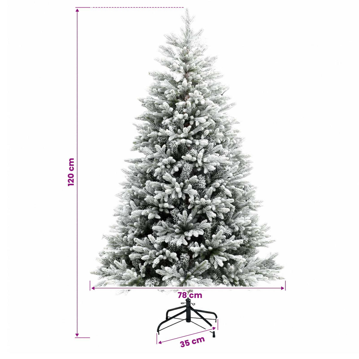 Artificial Christmas Tree with Bauble 120 cm 150 LEDs