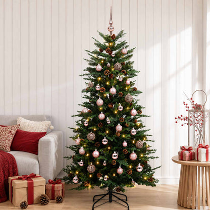 Artificial Hinged Christmas Tree 150 cm 150 LEDs Warm White