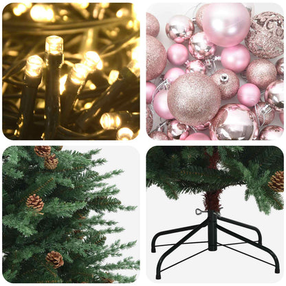 Artificial Hinged Christmas Tree 150 cm 150 LEDs Warm White