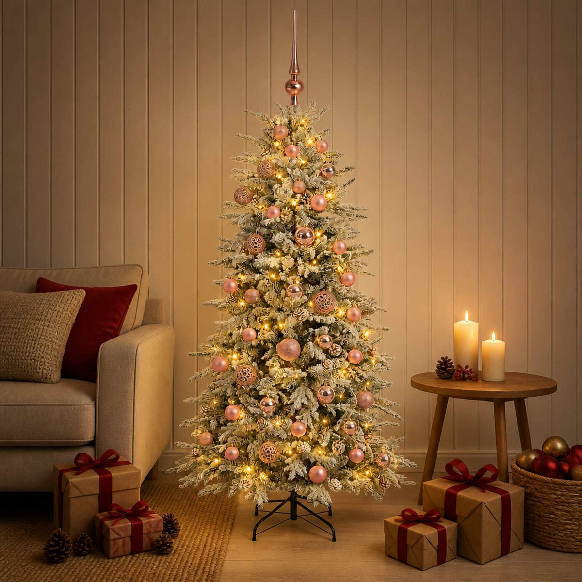 Artificial Hinged Christmas Tree 150 cm 150 LEDs Warm White