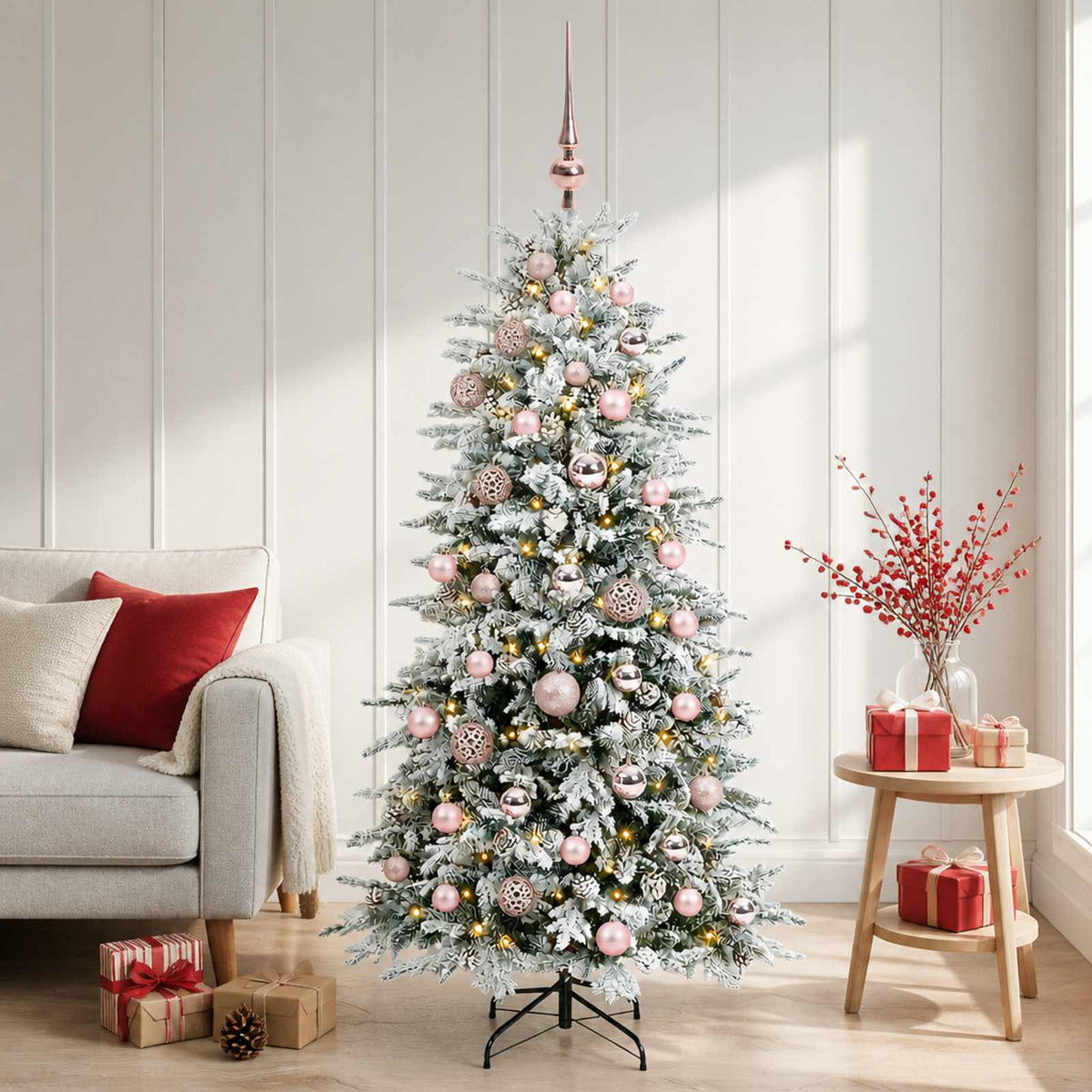 Artificial Hinged Christmas Tree 150 cm 150 LEDs Warm White
