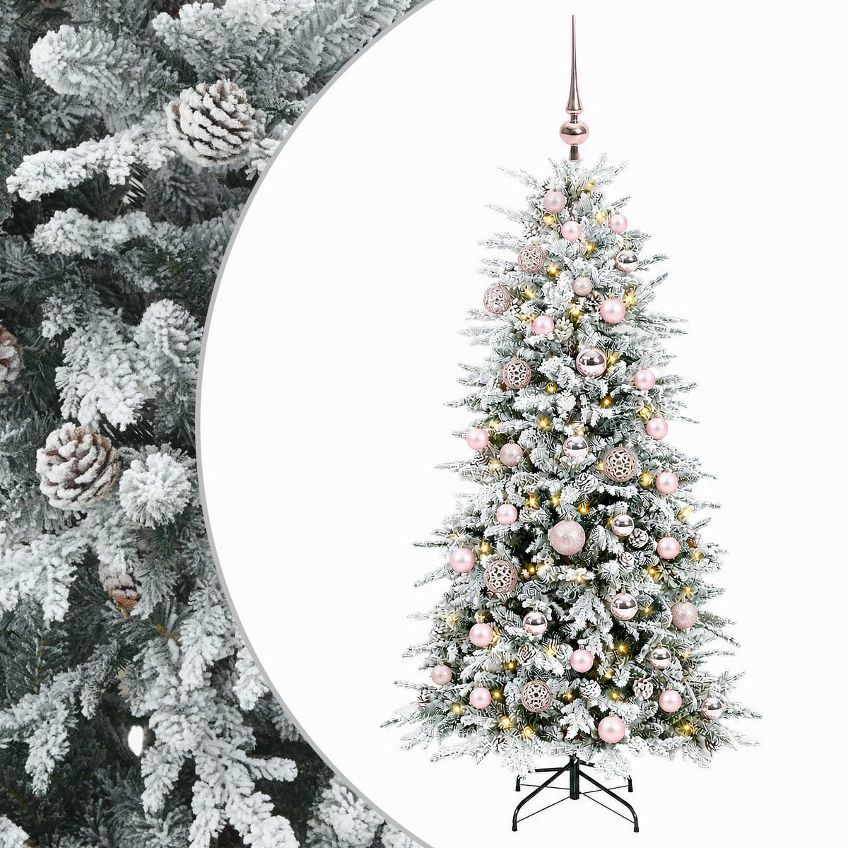 Artificial Hinged Christmas Tree 150 cm 150 LEDs Warm White