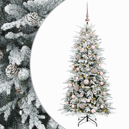 Artificial Hinged Christmas Tree 150 cm 150 LEDs Warm White
