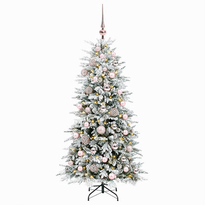 Artificial Hinged Christmas Tree 150 cm 150 LEDs Warm White