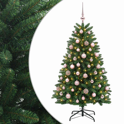 Artificial Christmas Tree Mid-green with Bauble 150 cm 150 LEDs