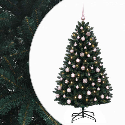 Artificial Christmas Tree Dark Green with Baubles 120 cm