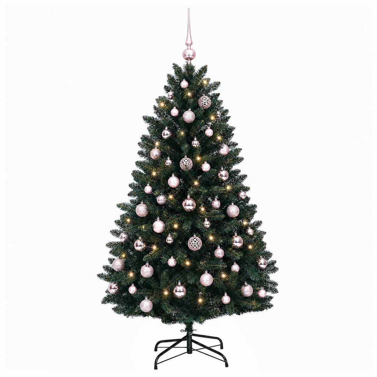 Artificial Christmas Tree Dark Green with Bauble 150 cm