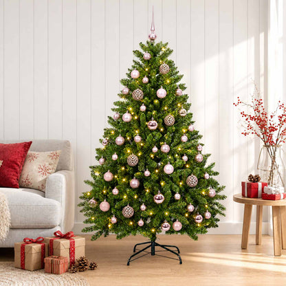 Artificial Christmas Tree Light Green with Bauble 180 cm