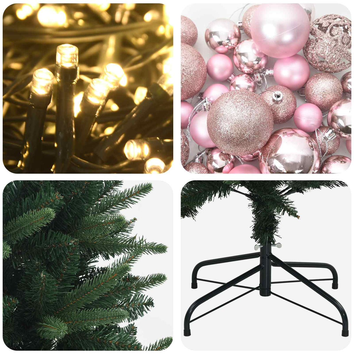 Artificial Christmas Tree with Bauble 120 cm 150 LEDs