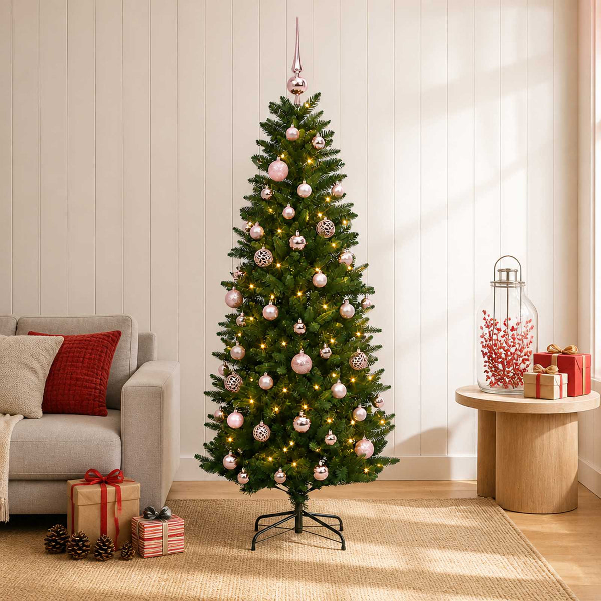 Artificial Christmas Tree with Bauble 150 cm 150 LEDs