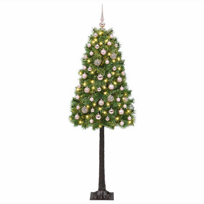 Artificial Hinged Christmas Tree with Baubles 120 cm 150 LEDs