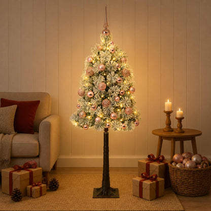 Artificial Hinged Christmas Tree with Baubles 120 cm 150 LEDs