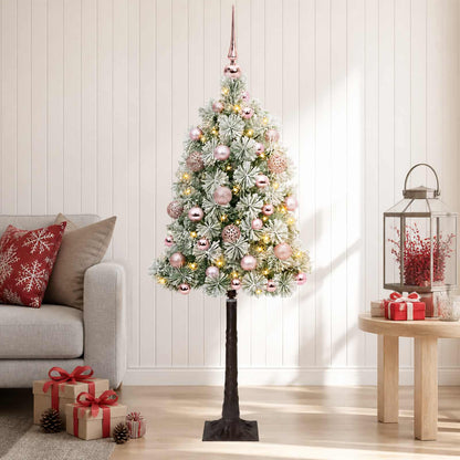 Artificial Hinged Christmas Tree with Baubles 120 cm 150 LEDs