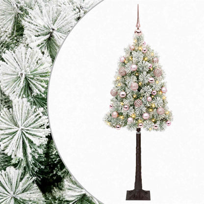 Artificial Hinged Christmas Tree with Baubles 120 cm 150 LEDs
