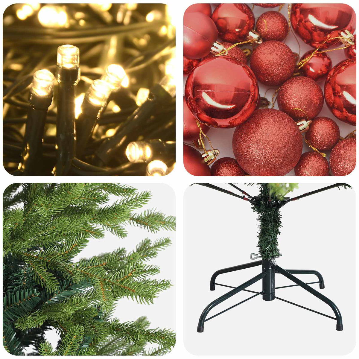 Artificial Christmas Tree with Bauble 120 cm 150 LEDs