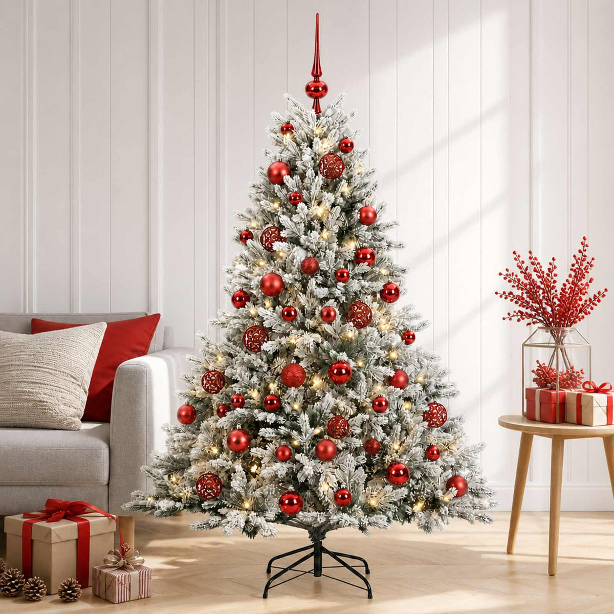 Artificial Christmas Tree with Bauble 120 cm 150 LEDs