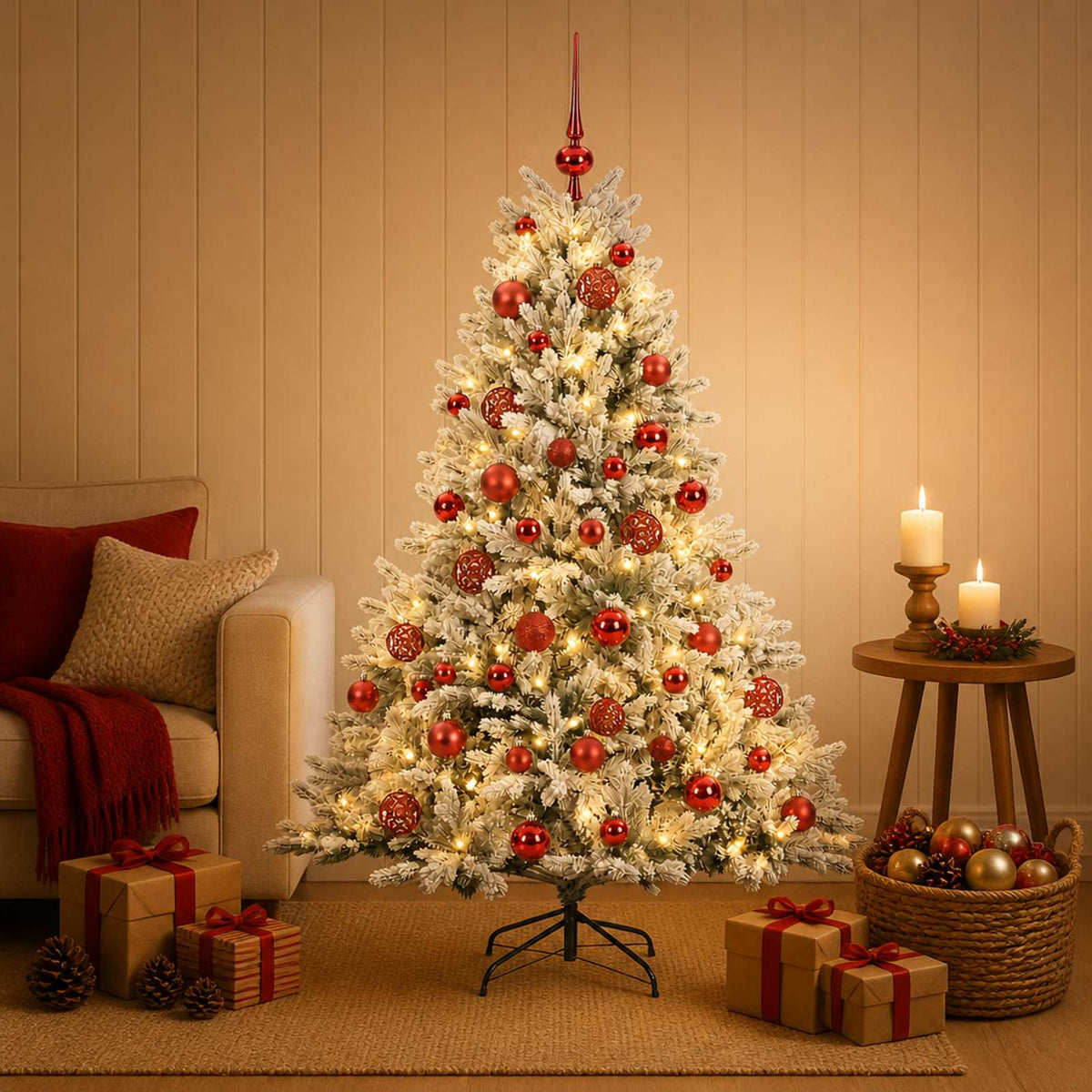 Artificial Christmas Tree with Bauble 120 cm 150 LEDs