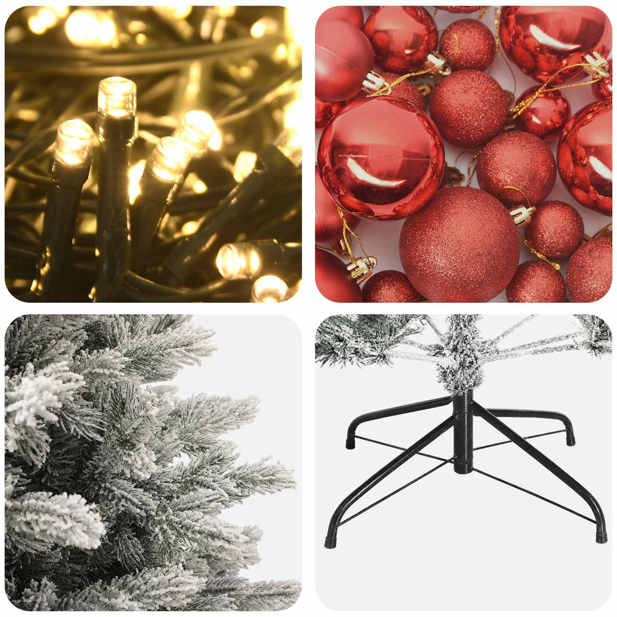 Artificial Christmas Tree with Bauble 150 cm 150 LEDs