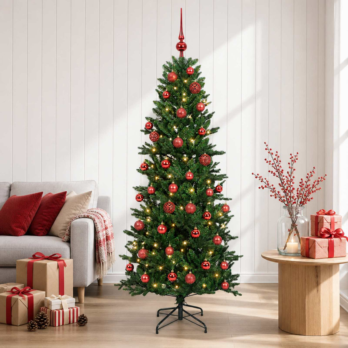 Artificial Christmas Tree with Bauble 150 cm 150 LEDs